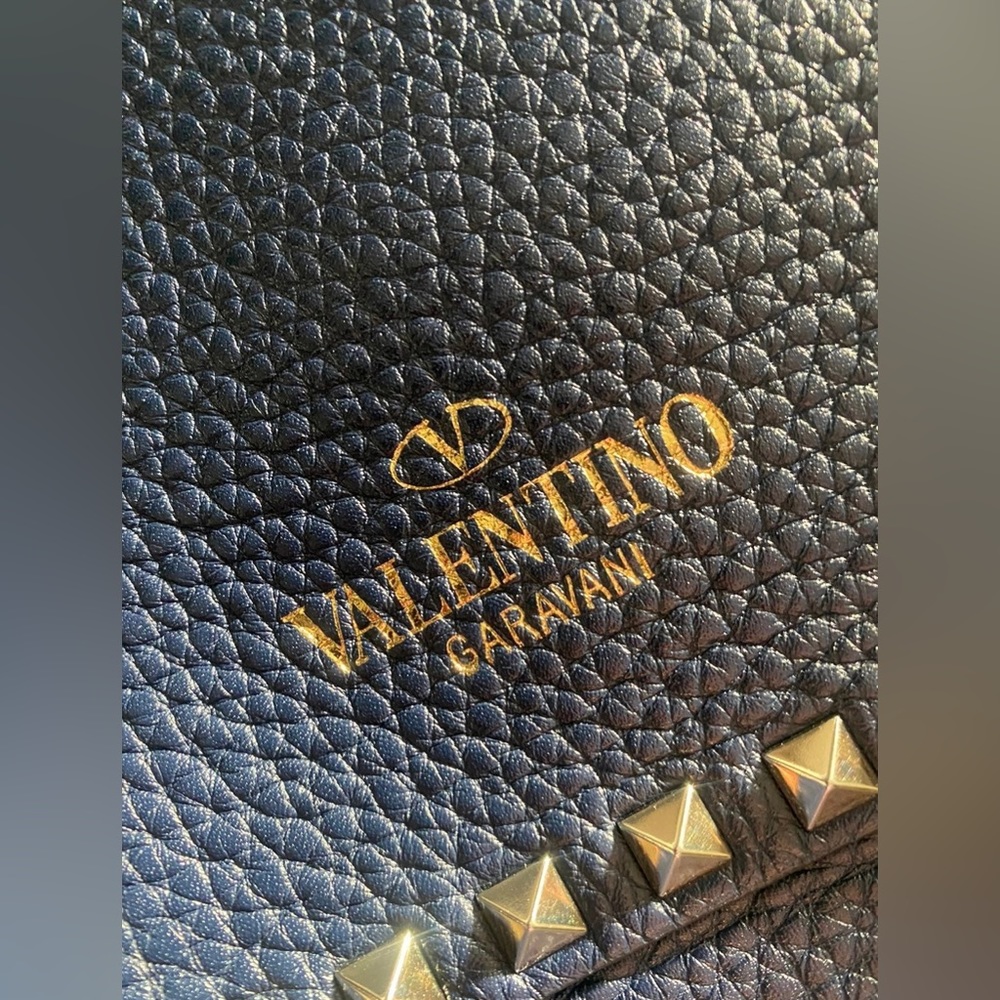 Valentino Rockstud Medium Navy Tote